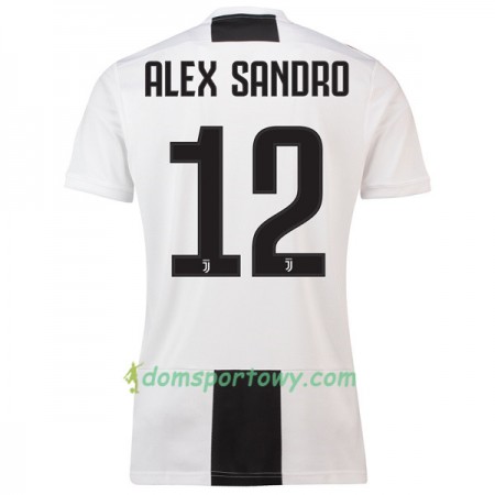 Koszulka Juventus Alex Sandro 12 Domowe Koszulki Piłkarskie 2018-2019 Krótki Rękaw